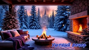 Уютный, волшебный зимний вечер у камина Спокойная музыка для хорошего настроения