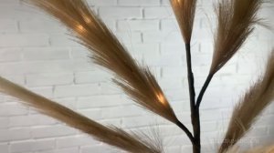 Декоративная ветка ВИГДИС, полиэстер, коричневая, 9 тёплых белых микро LED-огней, 90 см, YZA002510