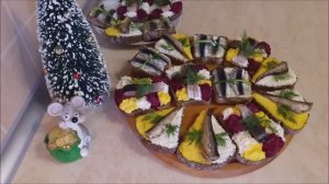 Бюджетные БУТЕРБРОДЫ на Праздничный стол.ЯРКО и ВКУСНО.Новогодний стол.Новый Год