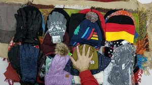 40270 Шапки шарфы перчатки, 13пак, s.c.g crema, секонд (cream) оптом