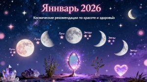 ✨ Лунный календарь красоты и здоровья на январь 2026 года ,как фазы Луны влияют на ваше самочувствие