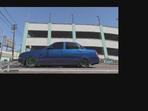 GTA 5 VAZ 2170 Lada Priora просто рассекаю по городу на синей приоре в полном тюнинге с посадкой