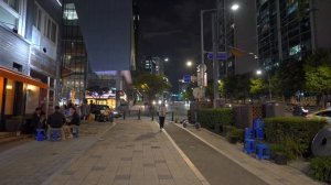 Южная Корея. Ночная прогулка по району Каннам в Сеуле