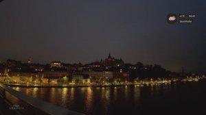 Ранняя утренняя прогулка по Стокгольму. Прогулка под легким дождем.