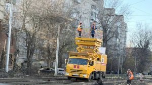 В результате ночной атаки на Таганрог повреждена трамвайная инфраструктура