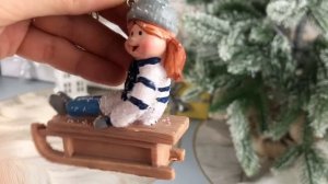 Ёлочная игрушка ЮНАЯ САНОЧНИЦА, полистоун, 9 см, 530654-1