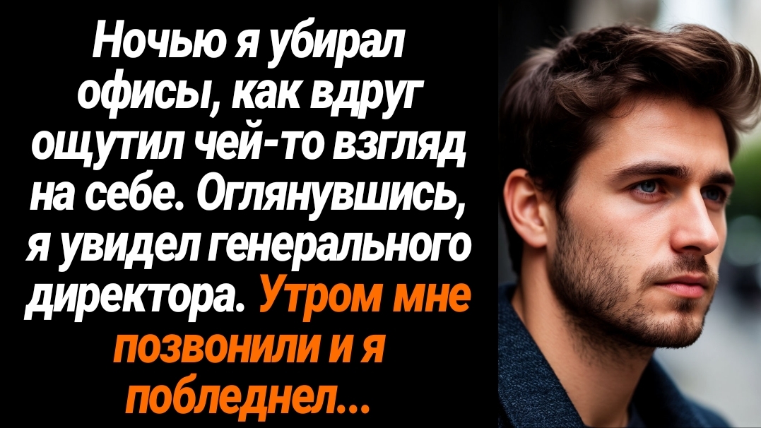 Жизненные Истории/Ночью я убирал офисы, как вдруг ощутил чей-то взгляд на себе, это был генеральный
