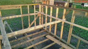 Хозблок 4х6. Верхняя обвязка. Каркасный дом своими руками.