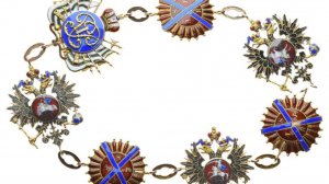 Аукцион 47. Лот 681 -  Фрагмент цепи ордена Святого апостола Андрея Первозванного из 7 звеньев.