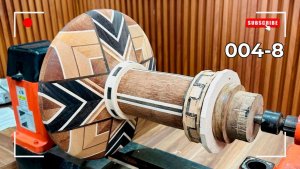 Сегментное точение Сегментированный узор в виде стрелки на дереве - ваза ручной работы № 004_8