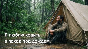 Я люблю ходить в поход под дождём