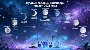 Лунный календарь садовода на январь 2026 года—советы по посадкам и уходу в зависимости от фаз Луны