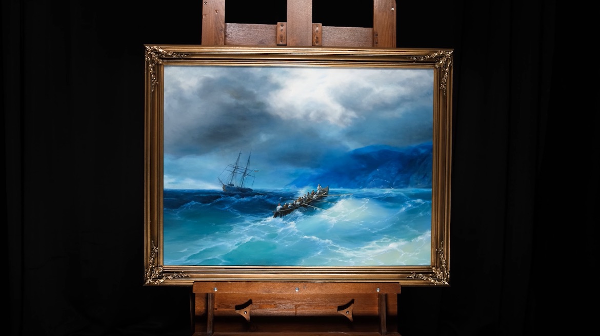 Иван Айвазовский «Шторм на Чёрном море» смотреть онлайн