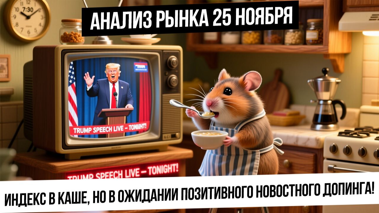 Анализ рынка 25 ноября. Рынок РФ ждет новостного допинга для роста! Металлы и S&P500 растут!