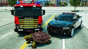 Спасение большой черепахи | Пожарная машина Фрэнка и полицейская машина Лукаса