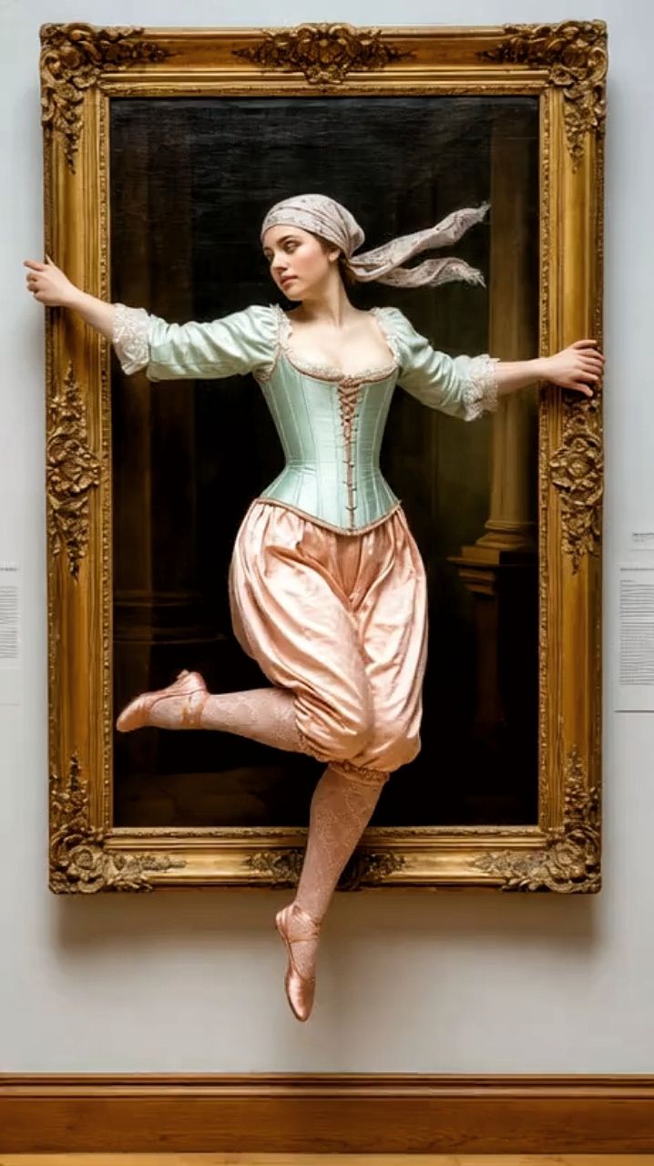 Побег из музея под трек Rosalía Reliquia нейровидео