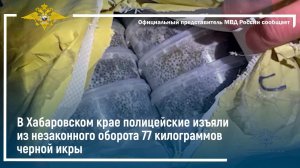 В Хабаровском крае полицейские изъяли из незаконного оборота 77 килограммов черной икры