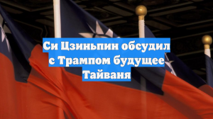 Си Цзиньпин обсудил с Трампом будущее Тайваня