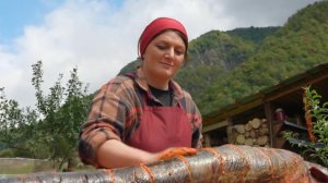 Запеченная рыба сом на углях Азербайджанская Кухня Деревенская Кухня  Рецепты