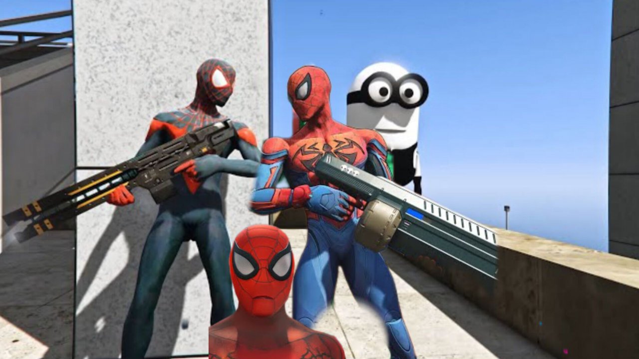 Темный паук против темных МИНЬЕНОВ в ГТА 5