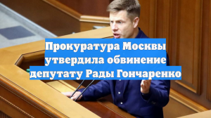 Прокуратура утвердила обвинение депутату Рады Гончаренко за призывы к терактам