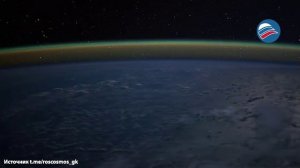 Космонавт Олег Платонов заснял полярное сияние с высоты 400 км с разрядами молний