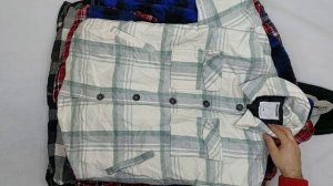 40722 Рубашки мужские фланель на мех подкладе, 5пак, camicie flanele imbotito 1/2, секонд (extra) оп