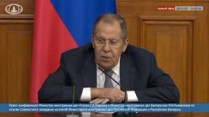 Cовместная пресс-конференция С.В.Лаврова и Министра МИД Белоруссии М.В.Рыженкова, 24 ноября 2025