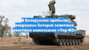 В Белоруссию прибыли очередные батареи зенитных ракетных комплексов «Тор-М2»
