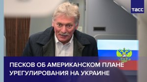 Песков об американском плане урегулирования на Украине