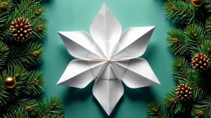 Большая объемная снежинка из бумаги