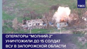 Операторы "Молний-2" уничтожили до 15 солдат ВСУ в Запорожской области