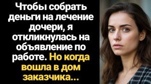 ИСТОРИЯ ИЗ ЖИЗНИ/Чтобы собрать деньги на лечение дочери, я пошла в один дом по объявлению по работе