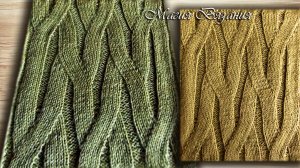 Интересный двухсторонний узор.  Имитация кос