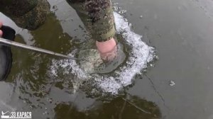 Толстолобик Зимой на Запрещенную Браконьерскую Снасть и Форель на Поставушки, рыбалка со льда #топ