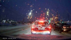 Съёмка видеорегистратора TrendVision Victory ночь.