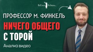 Профессор Михаил Финкель - ничего общего с Торой. Война в Израиле. #Тора