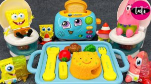 Обзор самой вкусной игрушки для приучения Губки Боба Патрика к горшку и зубной щетки для еды. ASMR