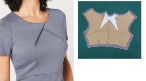 Моделирование и пошив полочки. (перенос выточки на горловину)