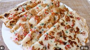 Лепёшки на завтрак с сыром . Завтрак за 10 минут.