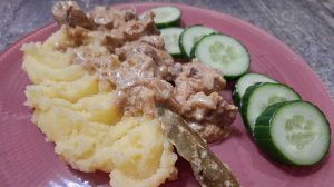 Нежнейшее мясо в сметанном соусе, гуляш без томатной пасты!