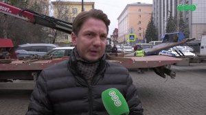 В Уфе эвакуируют автомобили с пешеходных дорожек