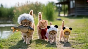 Котики - в гости к Бабушке