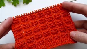 Узор спицами Шахматка - Вязание спицами для начинающих