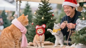 Котики - подготовка к Рождеству