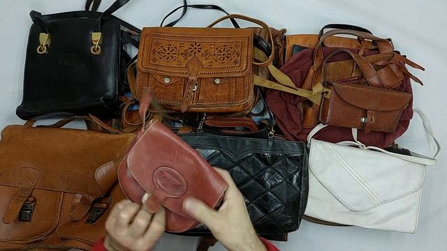 Сумки винтаж кожаные  секонд оптом 23 пак