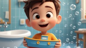 Детский мультфильм: Купание малыша, с этой песней ваш ребенок полюбит принимать ванну, поём вместе