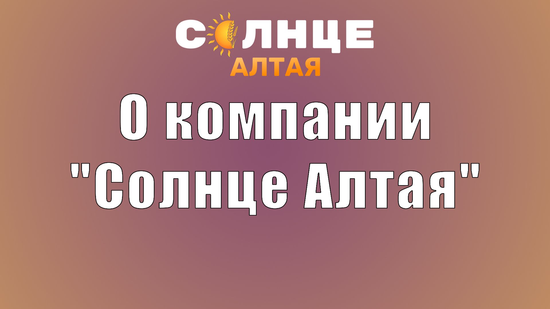 О компании "Солнце Алтая"