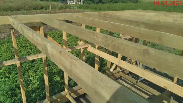 Хозблок 4х6. Верхнее (чердачное) перекрытие. Каркасный дом своими руками.