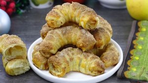 Простое решение к празднику. "ПОДКОВЫ" ИЗ ЯБЛОК И СЛОЁНОГО ТЕСТА